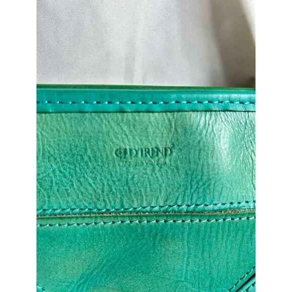 Old Trend Aqua Leather Pattern Prism Tote Bag Purse - Picture 13 of 16